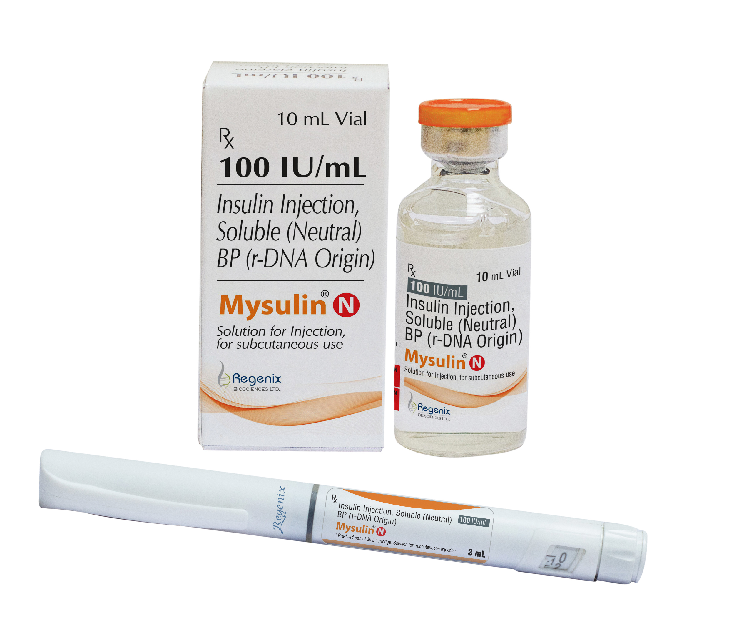 Insulin, Type NPH, 10mL/100IU