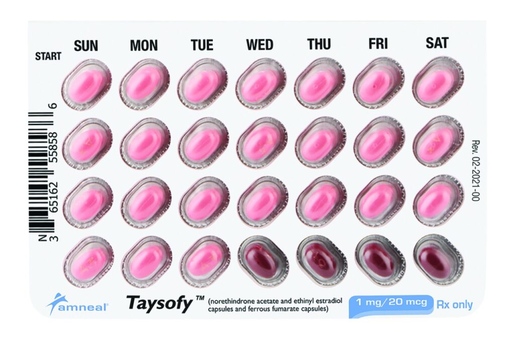 Taysofy (norethindrone acetate and ethinyl estradiol and ferrous fumarate)