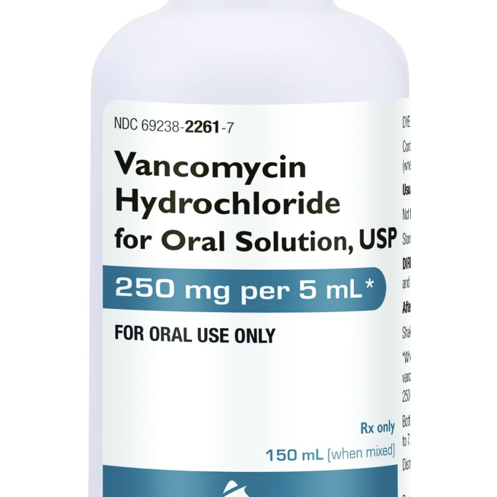 Vancomycin HCl, USP 250mg per 5ml